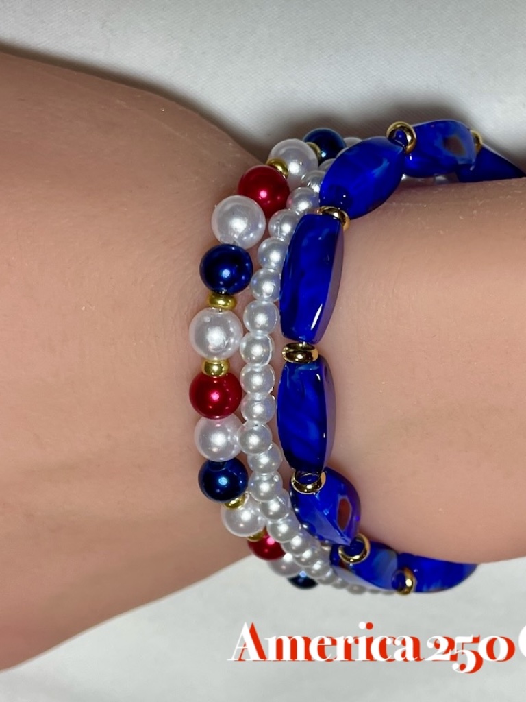 Patriotic Three Strand Bracelet